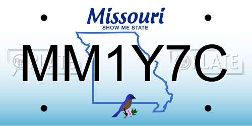 MM1Y7C Missouri License Plate
