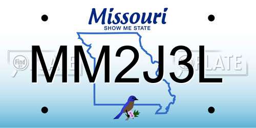 MM2J3L Missouri License Plate