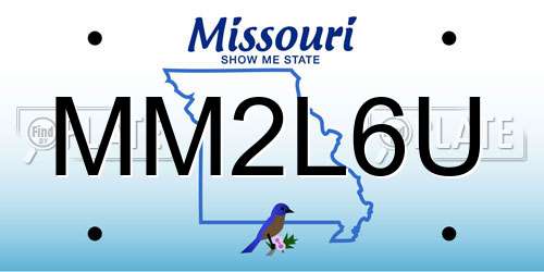 MM2L6U Missouri License Plate