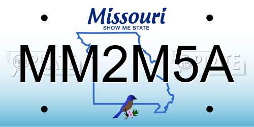 MM2M5A Missouri License Plate