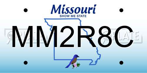 MM2R8C Missouri License Plate