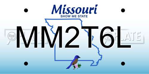 MM2T6L Missouri License Plate