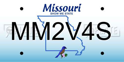 MM2V4S Missouri License Plate