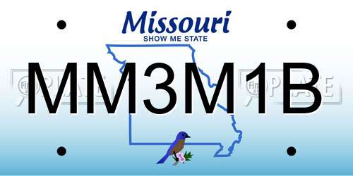 MM3M1B Missouri License Plate