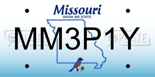MM3P1Y Missouri License Plate