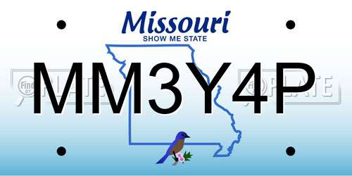 MM3Y4P Missouri License Plate