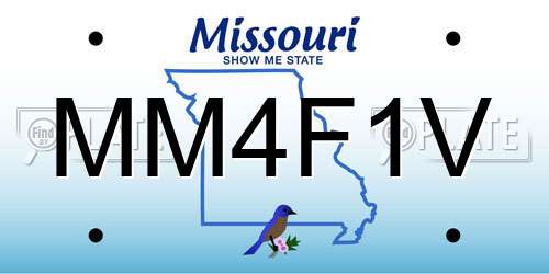MM4F1V Missouri License Plate