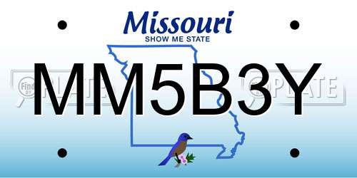 MM5B3Y Missouri License Plate