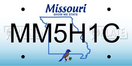 MM5H1C Missouri License Plate