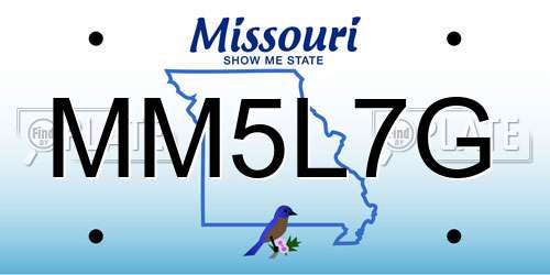 MM5L7G Missouri License Plate