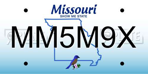MM5M9X Missouri License Plate