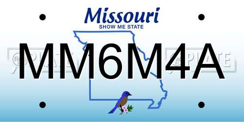 MM6M4A Missouri License Plate