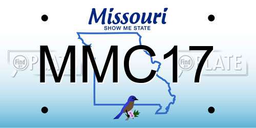 MMC17 Missouri License Plate
