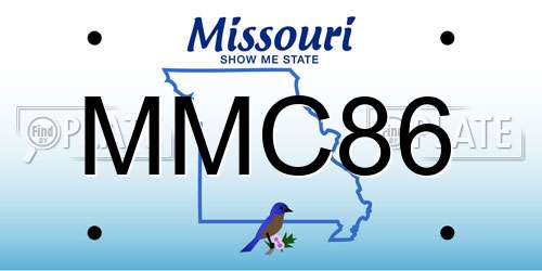 MMC86 Missouri License Plate
