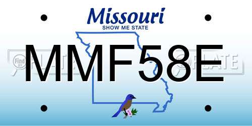 MMF58E Missouri License Plate