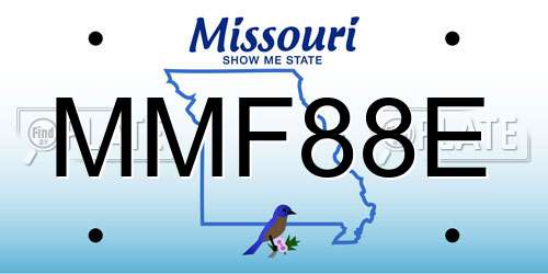 MMF88E Missouri License Plate