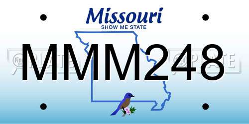 MMM248 Missouri License Plate