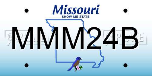 MMM24B Missouri License Plate