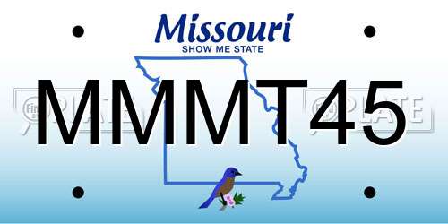 MMMT45 Missouri License Plate