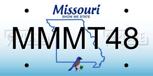 MMMT48 Missouri License Plate