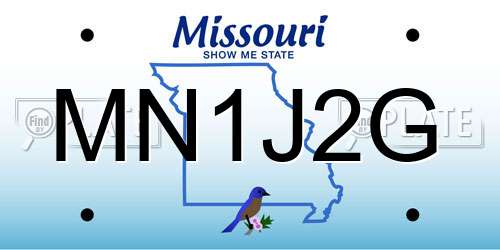 MN1J2G Missouri License Plate