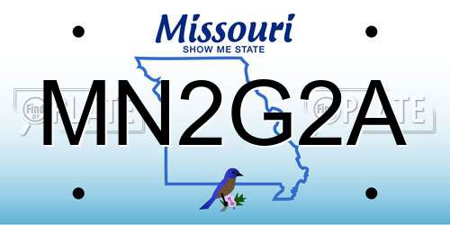 MN2G2A Missouri License Plate