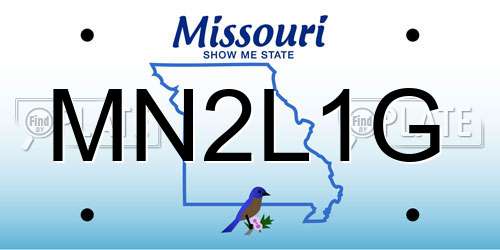 MN2L1G Missouri License Plate