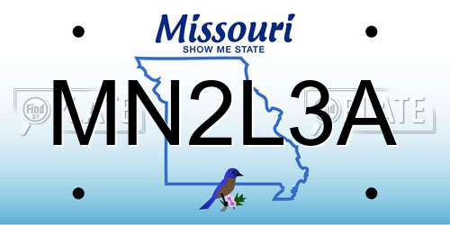 MN2L3A Missouri License Plate