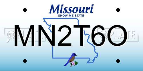 MN2T6O Missouri License Plate
