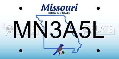 MN3A5L Missouri License Plate