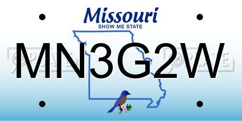 MN3G2W Missouri License Plate