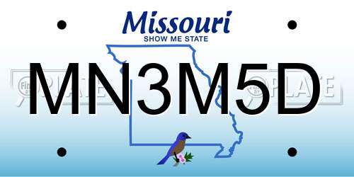 MN3M5D Missouri License Plate