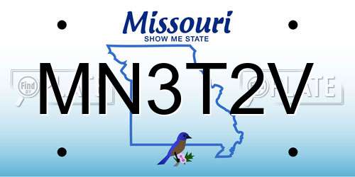 MN3T2V Missouri License Plate