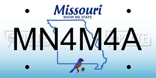 MN4M4A Missouri License Plate