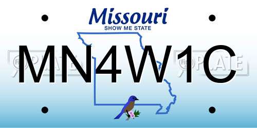 MN4W1C Missouri License Plate