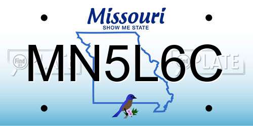 MN5L6C Missouri License Plate
