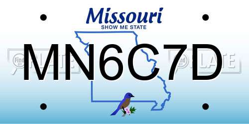 MN6C7D Missouri License Plate