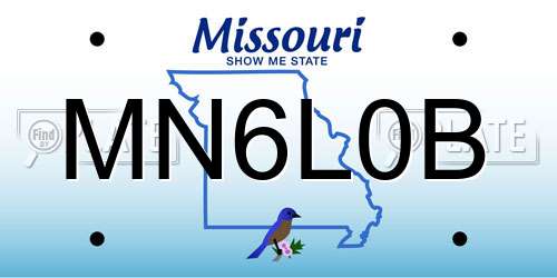 MN6L0B Missouri License Plate