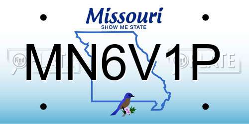 MN6V1P Missouri License Plate