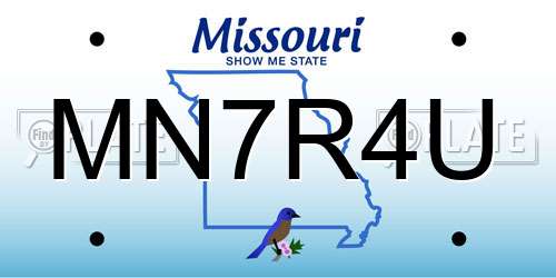 MN7R4U Missouri License Plate
