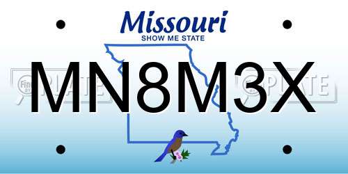MN8M3X Missouri License Plate