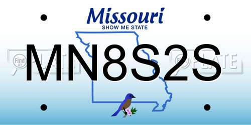 MN8S2S Missouri License Plate