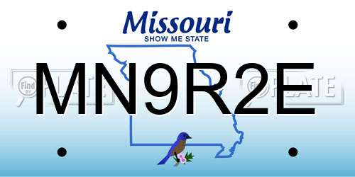 MN9R2E Missouri License Plate