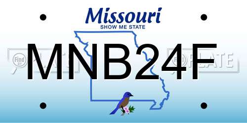 MNB24F Missouri License Plate