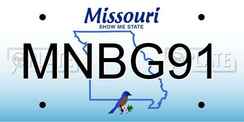 MNBG91 Missouri License Plate