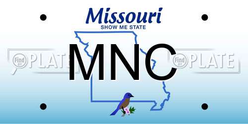 MNC Missouri License Plate