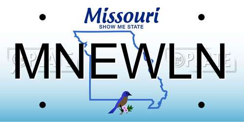 MNEWLN Missouri License Plate