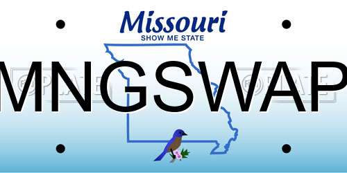 MNGSWAP Missouri License Plate