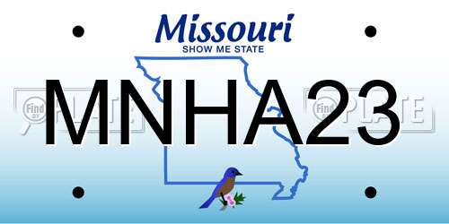 MNHA23 Missouri License Plate