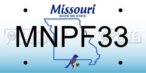 MNPF33 Missouri License Plate